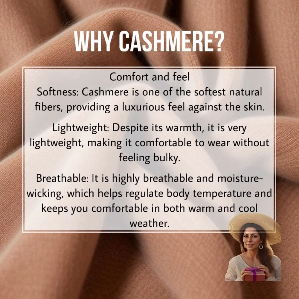 Lusso 100% cashmere Boatneck Sweater in Medium Brown XXL Round Hem Mid Sleeves - Picture 16 of 16